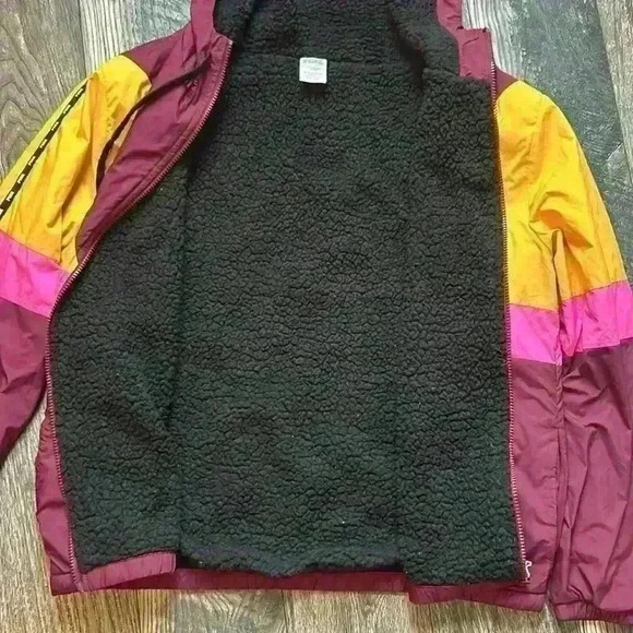 PINK Multicolor Vintage Vibe Color Block Jacket M/L - Picture 5 of 11